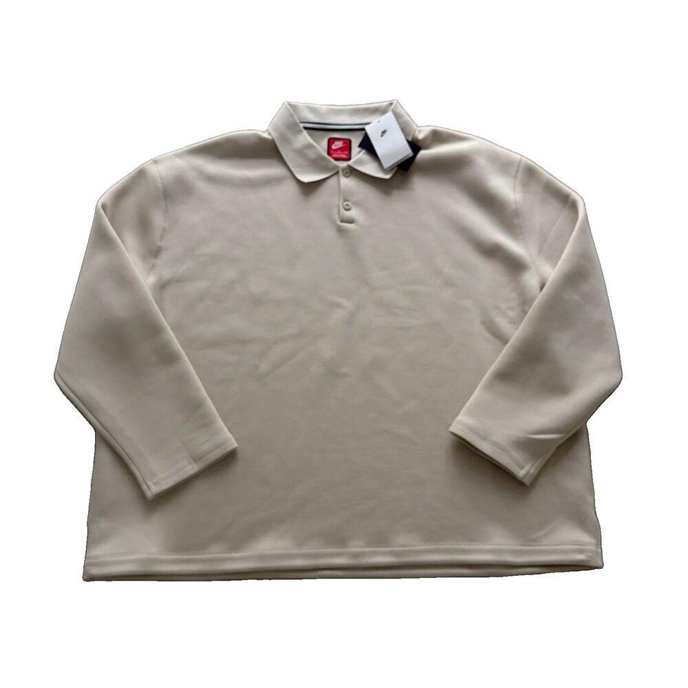 Nike Tech Fleece Reimagined Polo Anthracite Cream FZ7570-060 Men’s Size XL